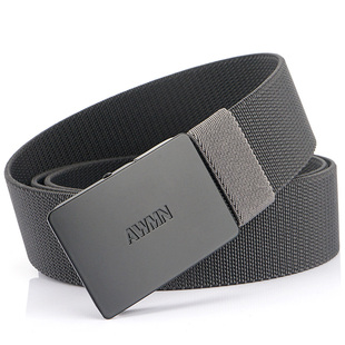 百搭休闲青年松紧弹力腰带男女帆布皮带韩版 带 编织加长无孔牛仔裤