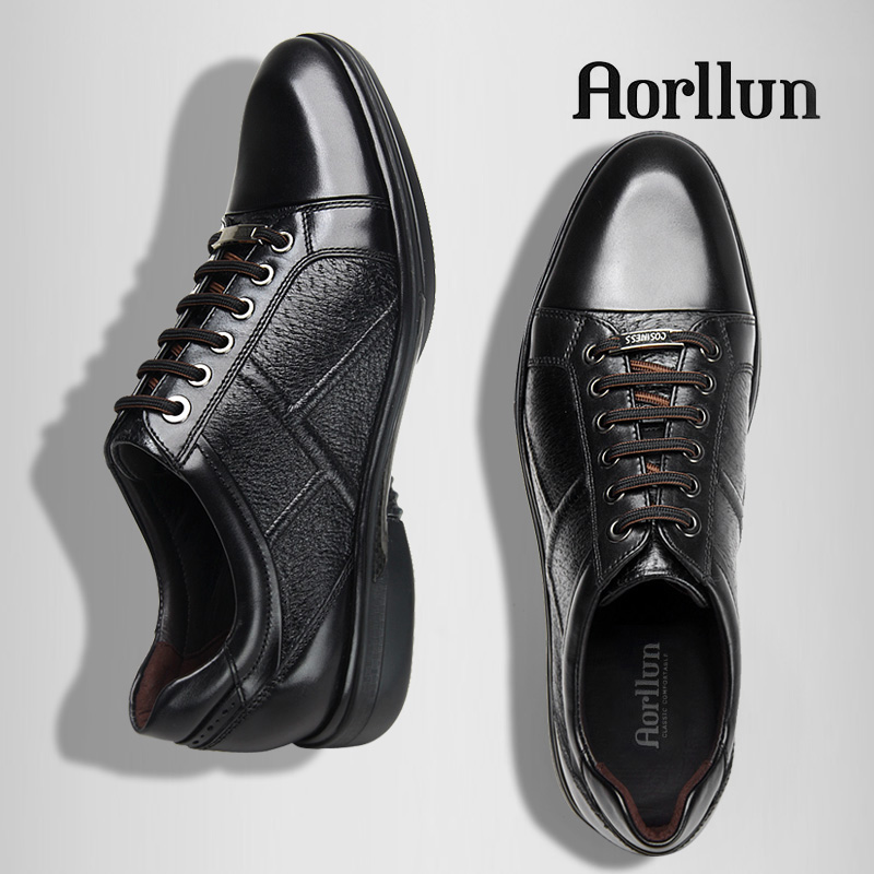 秋季新款舒适男士皮鞋鹿皮商务休