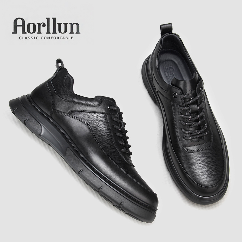 真皮头层牛皮男士运动休闲皮鞋