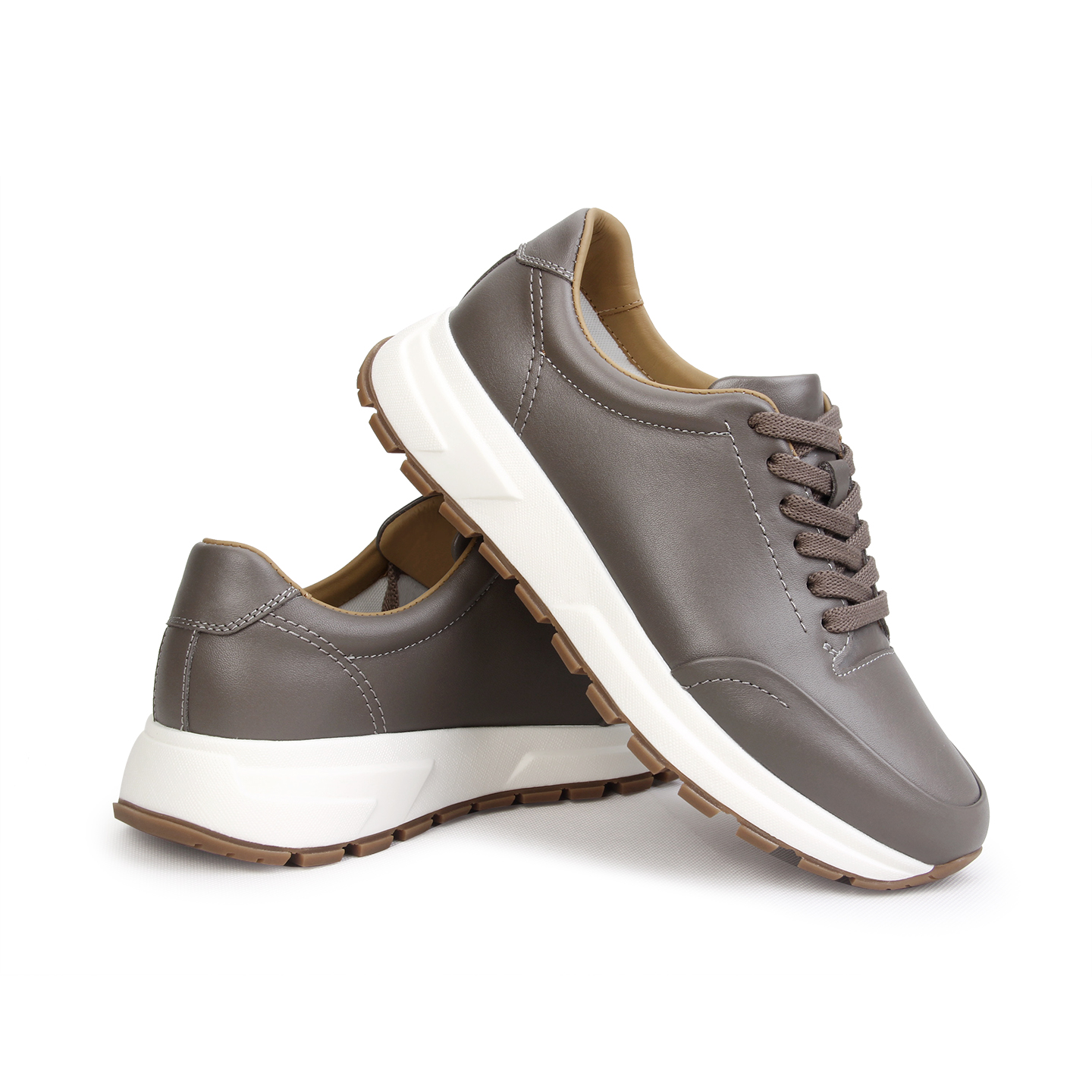 奥勒伦男士真皮运动休闲皮鞋