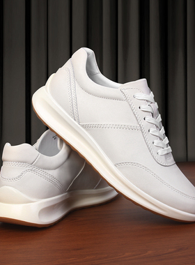 白色休闲鞋男真皮皮鞋2025秋季新款潮流高级感头层牛皮男士小白鞋