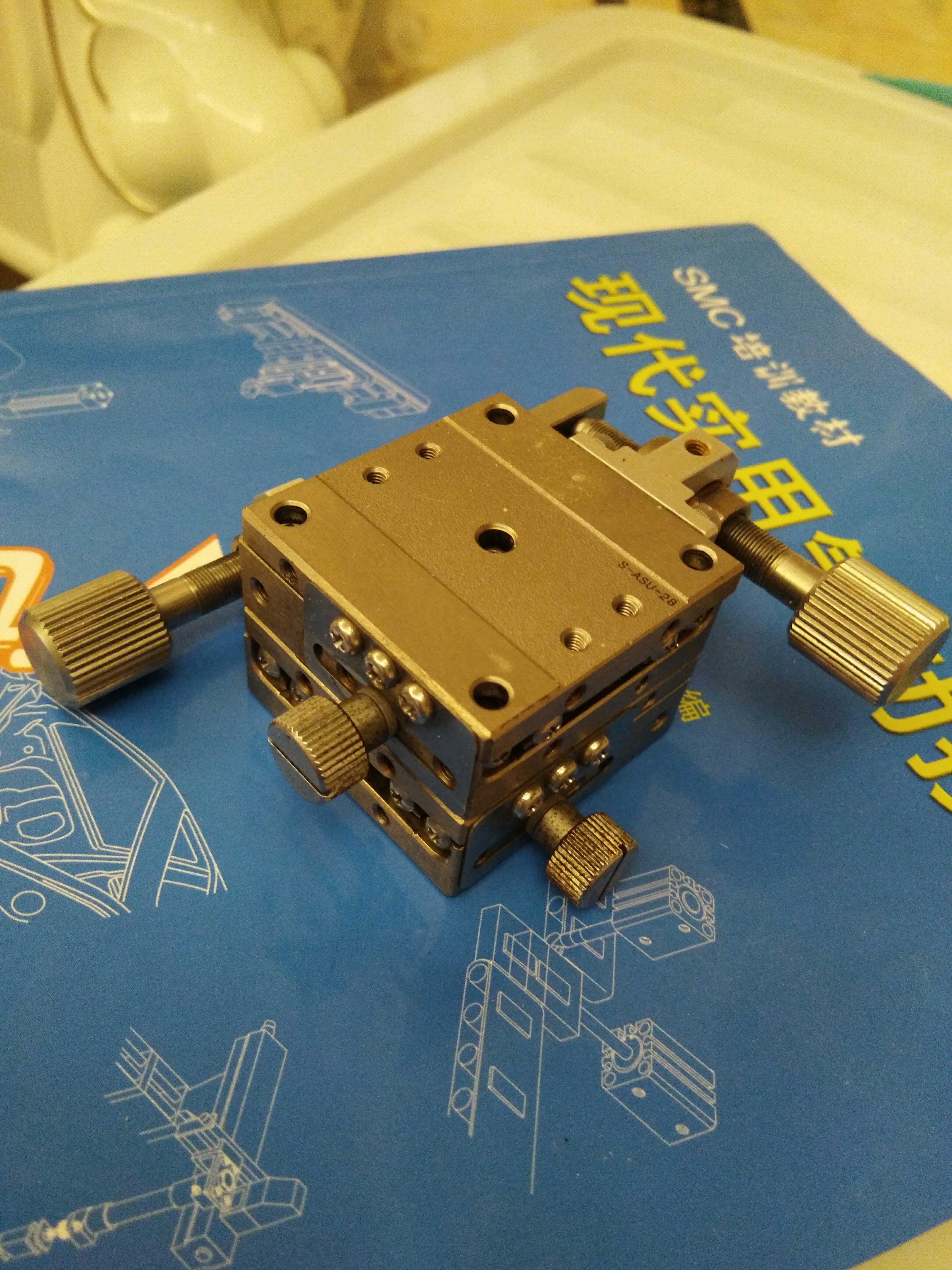 进口不锈钢微调平台40-40 行程15 十字型 带千分尺 S-ASU-28