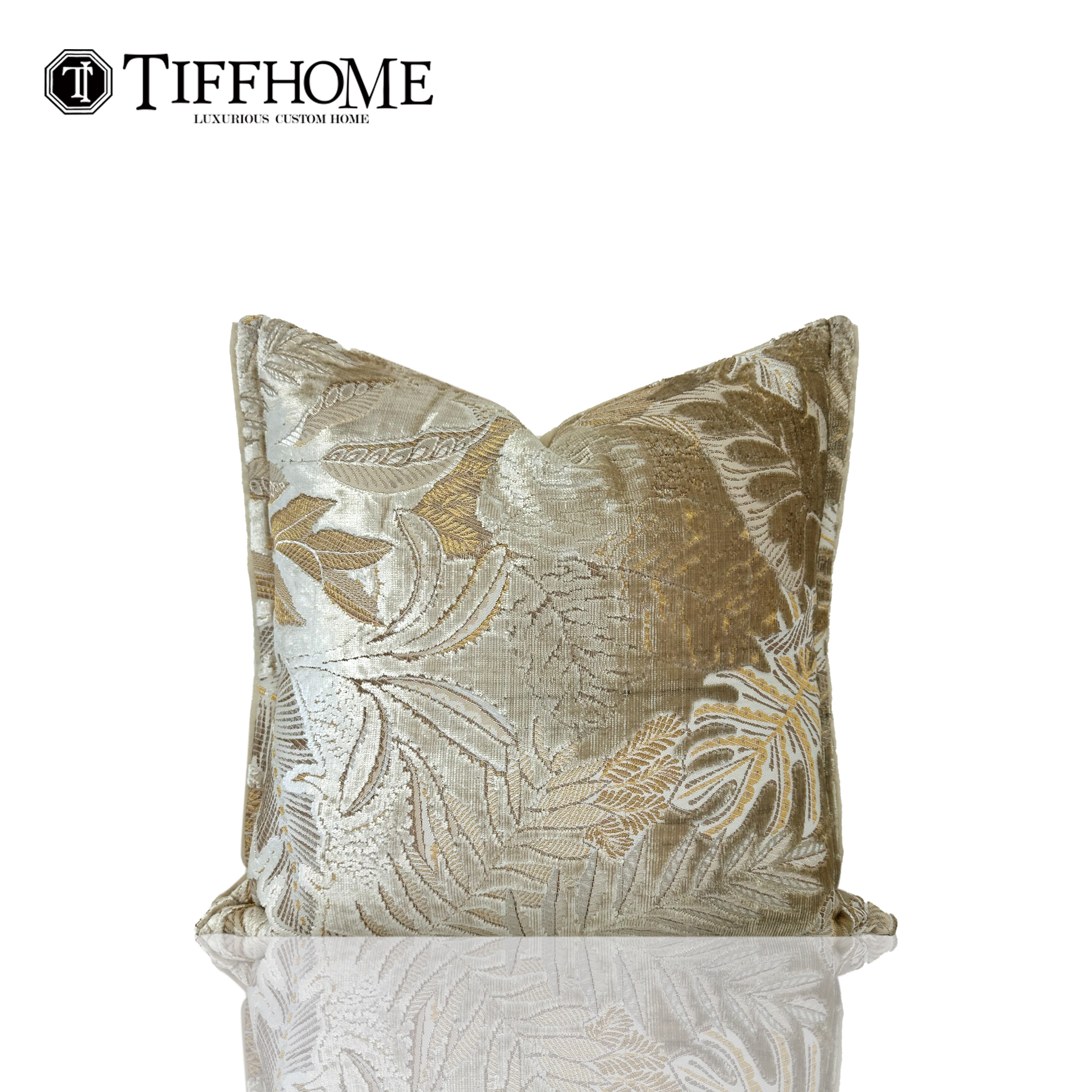 蒂芙家居样板间轻奢老钱风设计师香槟金割绒抱枕高档沙发靠垫定制,居家布艺,靠垫/抱枕,淘宝优惠券,粉丝福利购,淘宝优惠卷