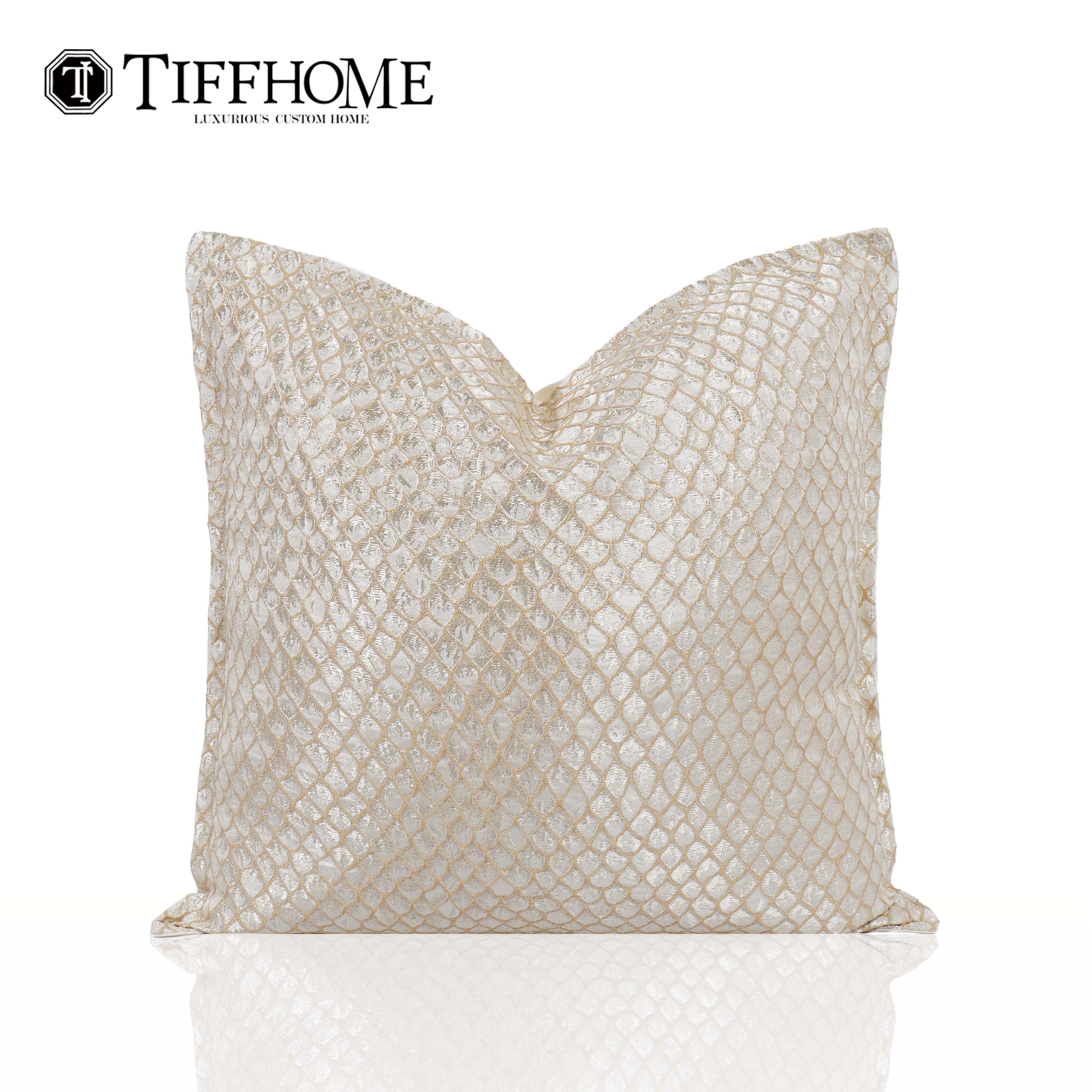 蒂芙家居现代简约轻奢金色高级感沙发抱枕床上肌理方形靠垫套腰枕,居家布艺,靠垫/抱枕,淘宝优惠券,粉丝福利购,淘宝优惠卷