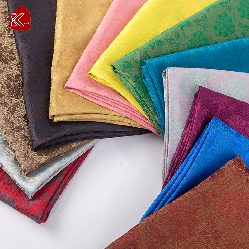 重磅暗纹绫罗绸缎仿真丝提花唐宋明制汉服旗袍素色背景手感好布料