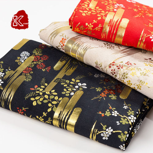 毛笔字古风布料日本出口织锦缎