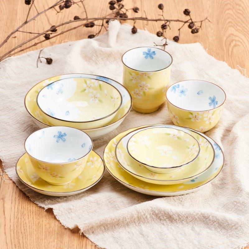 [可可屋]日本进口美浓烧陶瓷日式京樱餐具盘子碟碗水杯茶杯,餐饮具,盘,淘宝优惠券,粉丝福利购,淘宝优惠卷
