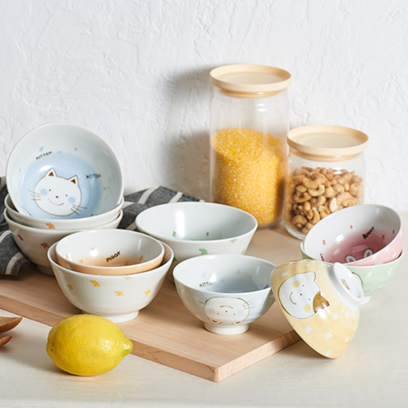 日本原装进口饭碗陶瓷卡通日式