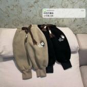 卫裤 130小中童23冬男女童简约保暖舒适休闲百搭加绒加厚运动裤