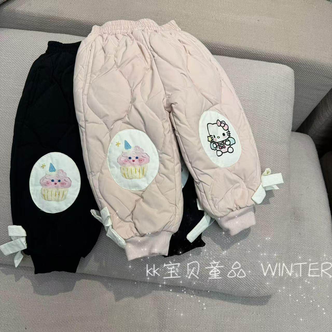 90-130小中童女童保暖羽绒裤