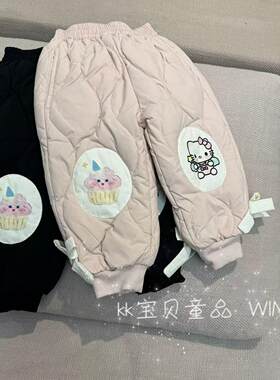 90-130小中童女童保暖羽绒裤