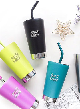 美国Klean kanteen吸管杯办公室车载家用随行咖啡保温杯304不锈钢