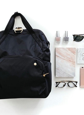 Pacsafe大容量防盗双肩包托特包电脑包出国旅行城市通勤百搭女包