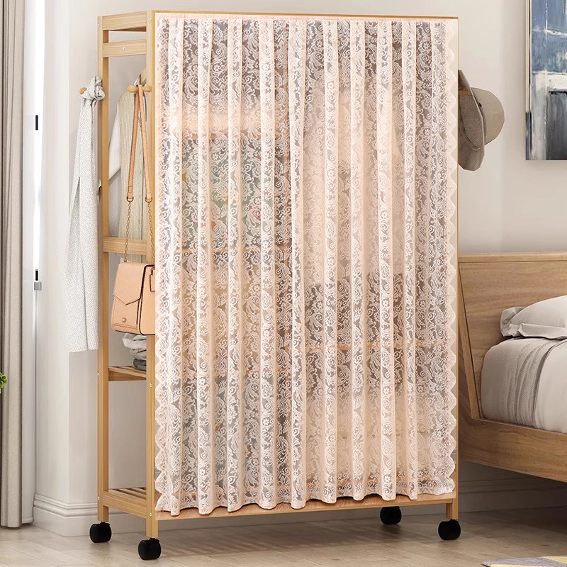 蕾丝遮挡防尘帘橱柜置物架纱帘魔术贴自粘简易衣柜书架装饰遮丑帘,居家布艺,门帘,淘宝优惠券,粉丝福利购,淘宝优惠卷