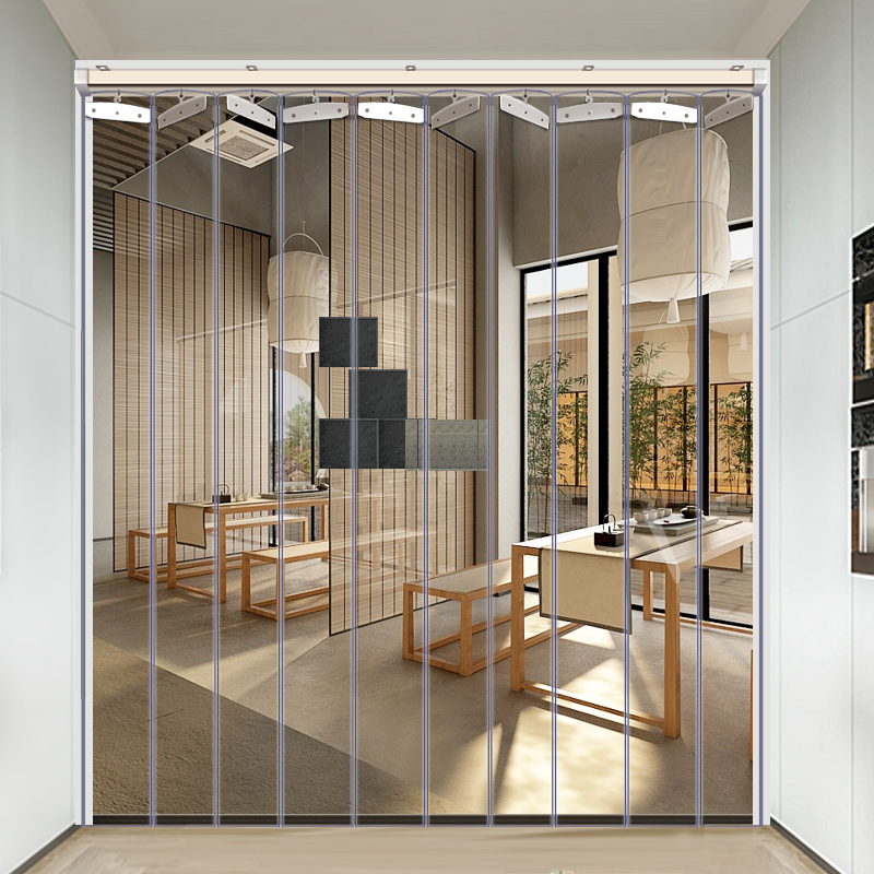 透明空调门帘保温防风商用塑料