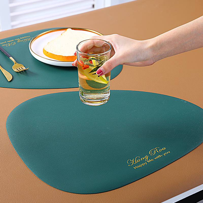 防水免洗皮革ins风家用菜盘餐垫