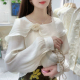 欧洲站女神范高端立体花朵荷叶边套头2025初春装 百搭显瘦上衣 小衫