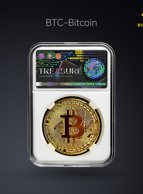 虚拟币BTC比特Bitcoin世界钱币硬币纪念以太坊狗狗币收藏创意礼物