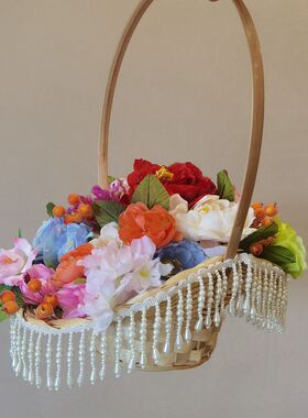 摄影花篮道具新古典风流苏广场舞