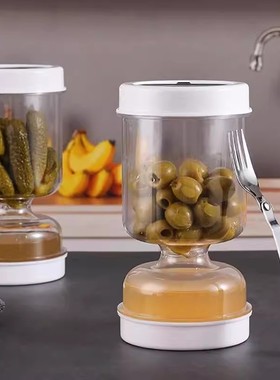 干湿分离泡菜罐沙漏腌菜罐果汁分离食物分离滤水容器 Pickle Jar