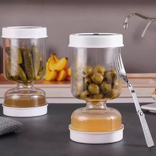 干湿分离泡菜罐沙漏腌菜罐果汁分离食物分离滤水容器 Jar Pickle