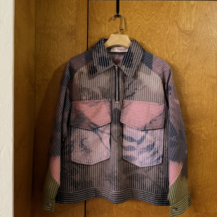 triplemajor 拼色半拉链条纹衬衫 Siv Stoldal