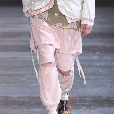 【5折】Undercover 造型长裤（粉色）| triplemajor