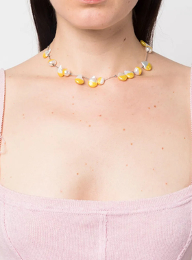 Panconesi 珍珠造型项链（黄色）| triplemajor