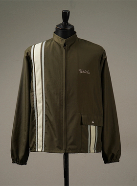 Weirdo 贴片刺绣图案拉链夹克（军绿色）| triplemajor