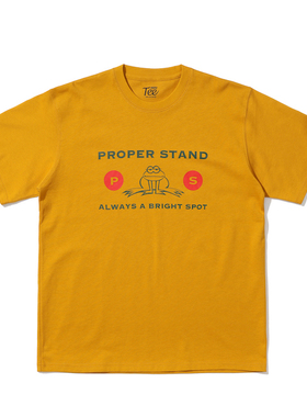 PROPER定常 插画图案短袖T恤（姜黄色）| triplemajor