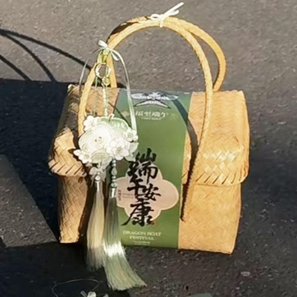端午节粽子手提竹篮空盒高端绿豆糕特产茶叶礼盒包装盒肉粽礼品盒