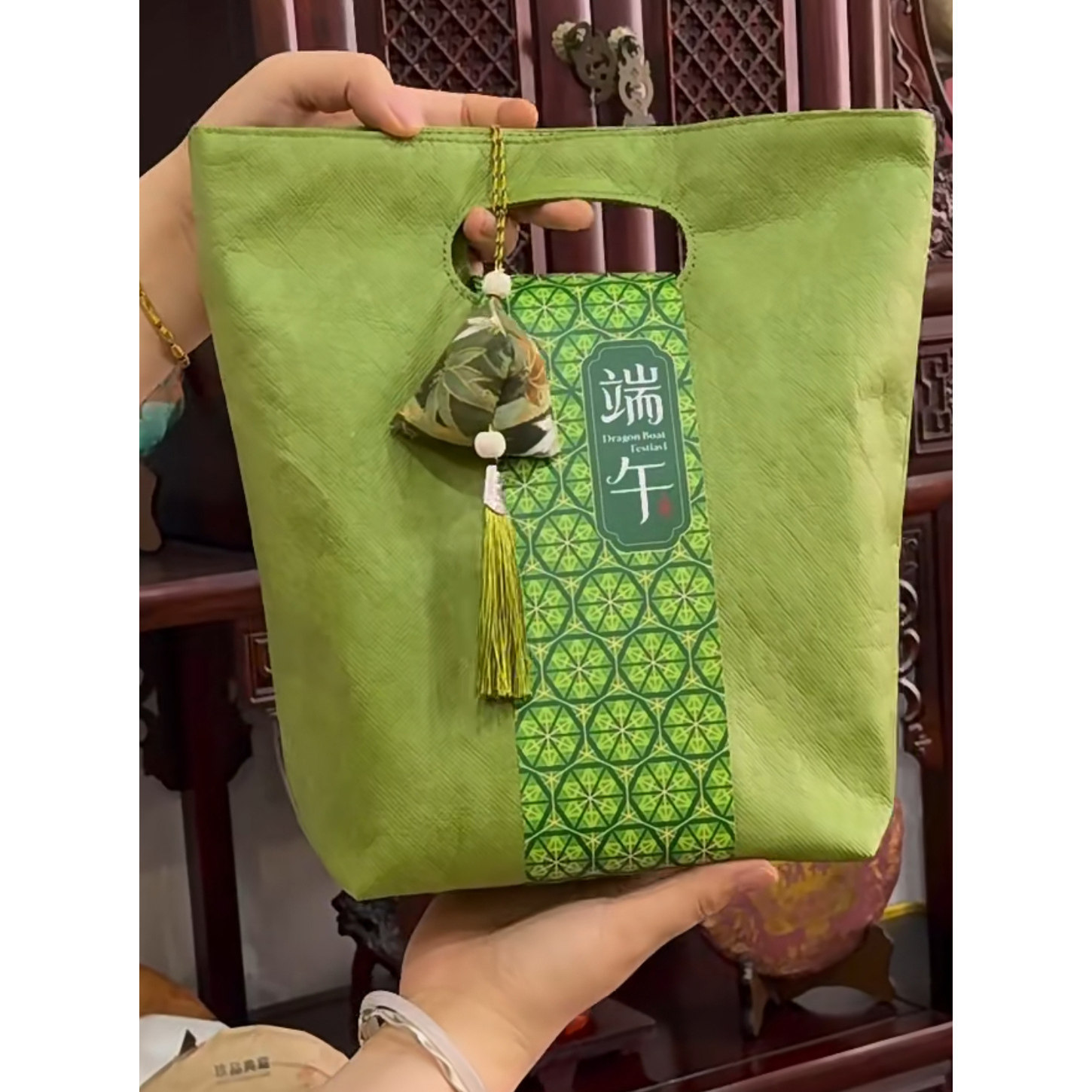 粽子礼品盒包装盒木盒端午节礼盒茶叶肉粽咸鸭蛋粽子礼盒酒店送礼图片