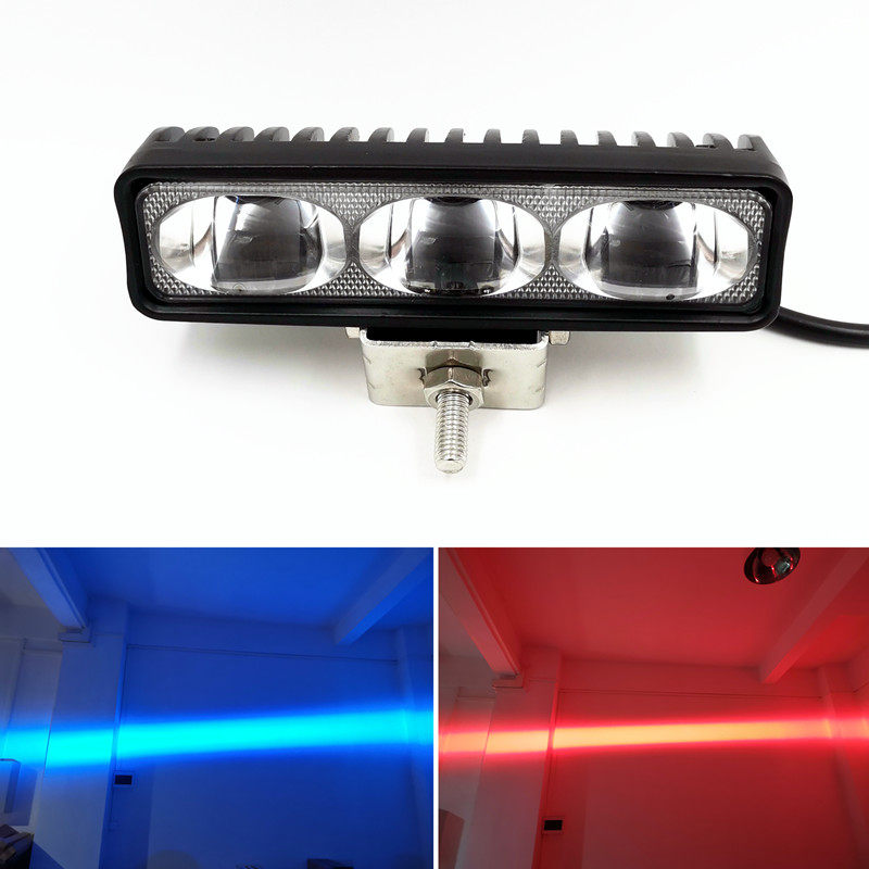 叉车led警示灯安全区域示宽灯边界灯一字直线红蓝光警戒灯12V80V