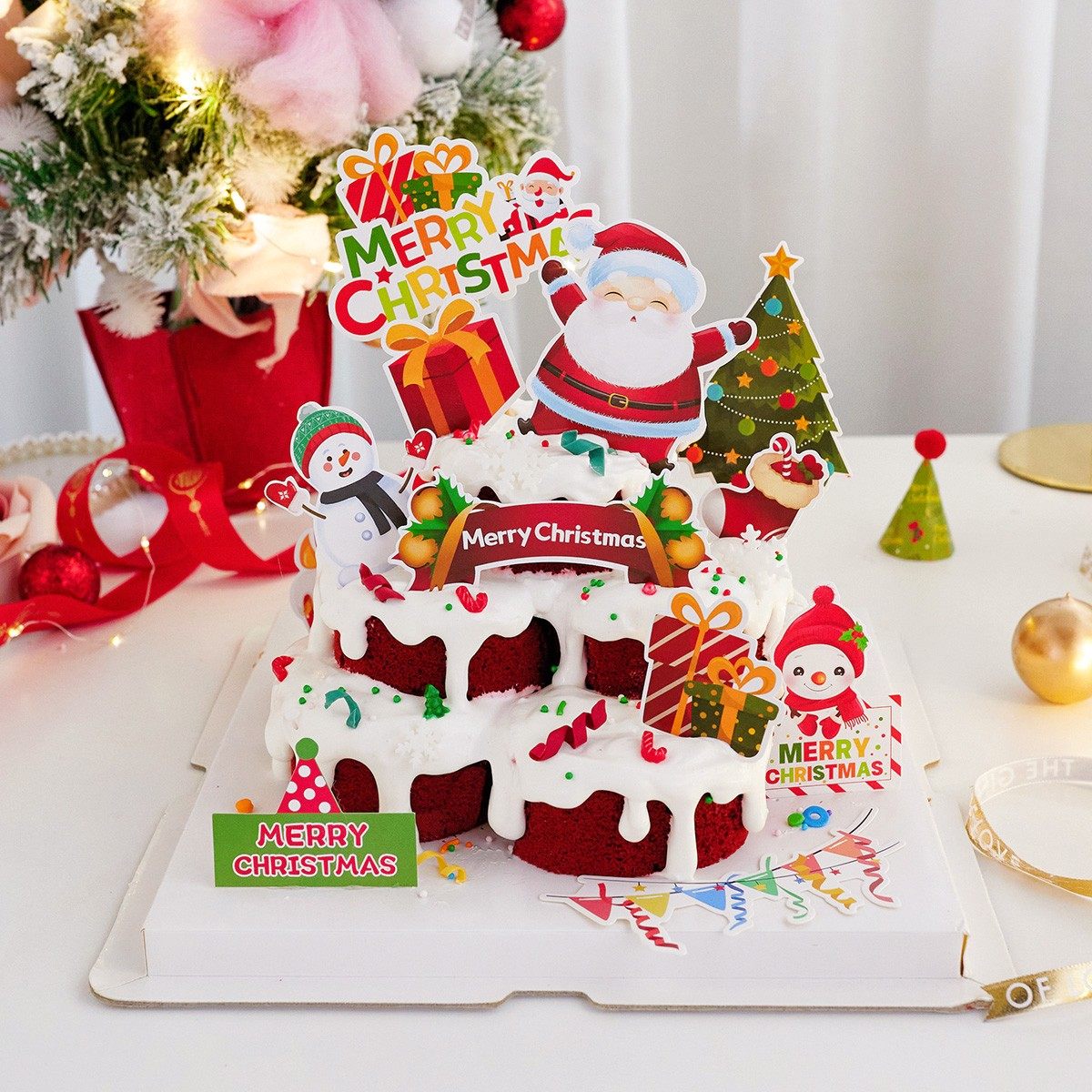 圣诞节主题蛋糕装饰插牌圣诞老人雪人企鹅姜饼屋麋鹿铃铛烘焙插件,节庆用品/礼品,贺卡/卡片,淘宝优惠券,粉丝福利购,淘宝优惠卷