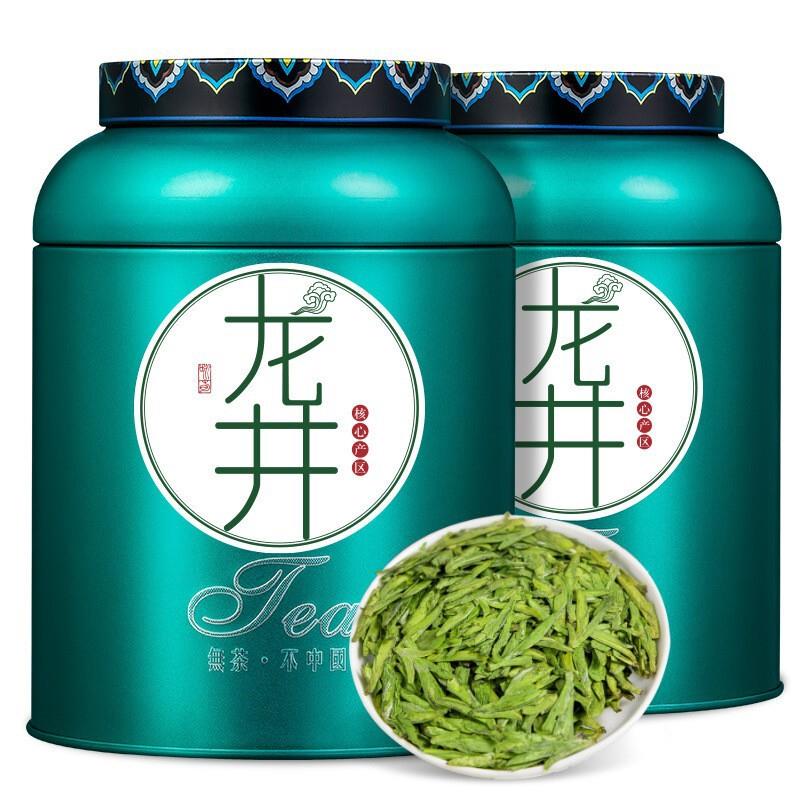 绿茶明前龙井正宗豆香型龙井雨前春季新茶鲜爽茶叶自己喝罐装250g