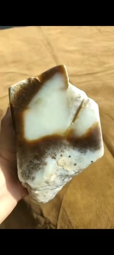 1.2公斤新疆且末料 和田玉红糖羊脂玉料糖白分明手镯牌子手把件料