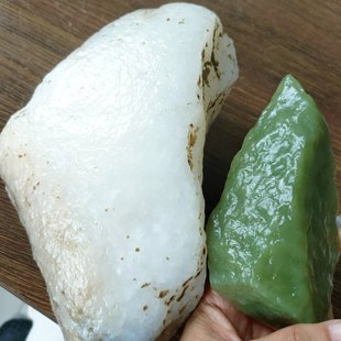 天然新疆和田玉羊脂白玉无修戈壁料原石一级白无修橘子皮无裂戈壁