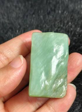 新疆和田玉沙枣青原石随形小牌子吊坠挂件山流水料原石