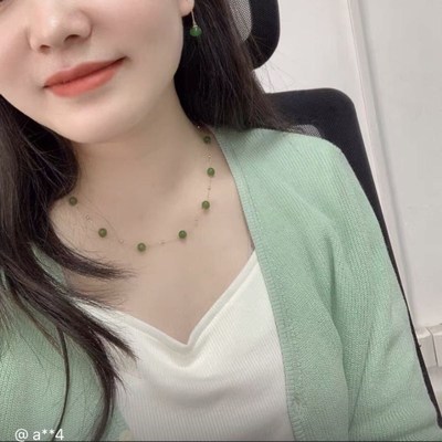 碧玉满天星锁骨项链跑量