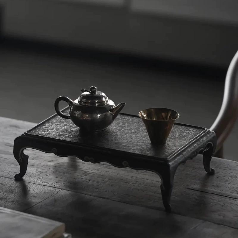 藏王堂复古铁艺如意茶几小桌子案头茶台茶道装饰