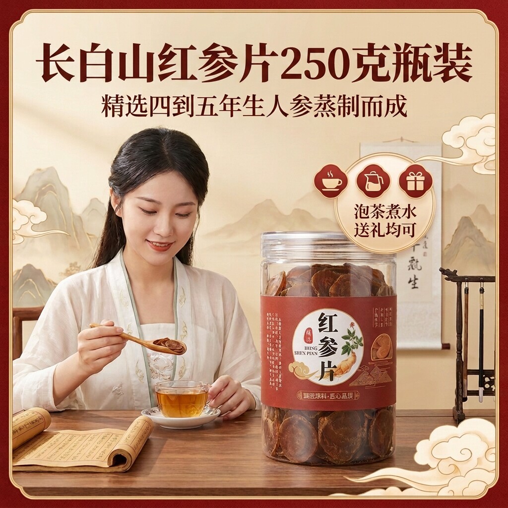 桃砬子长白山红参片250克