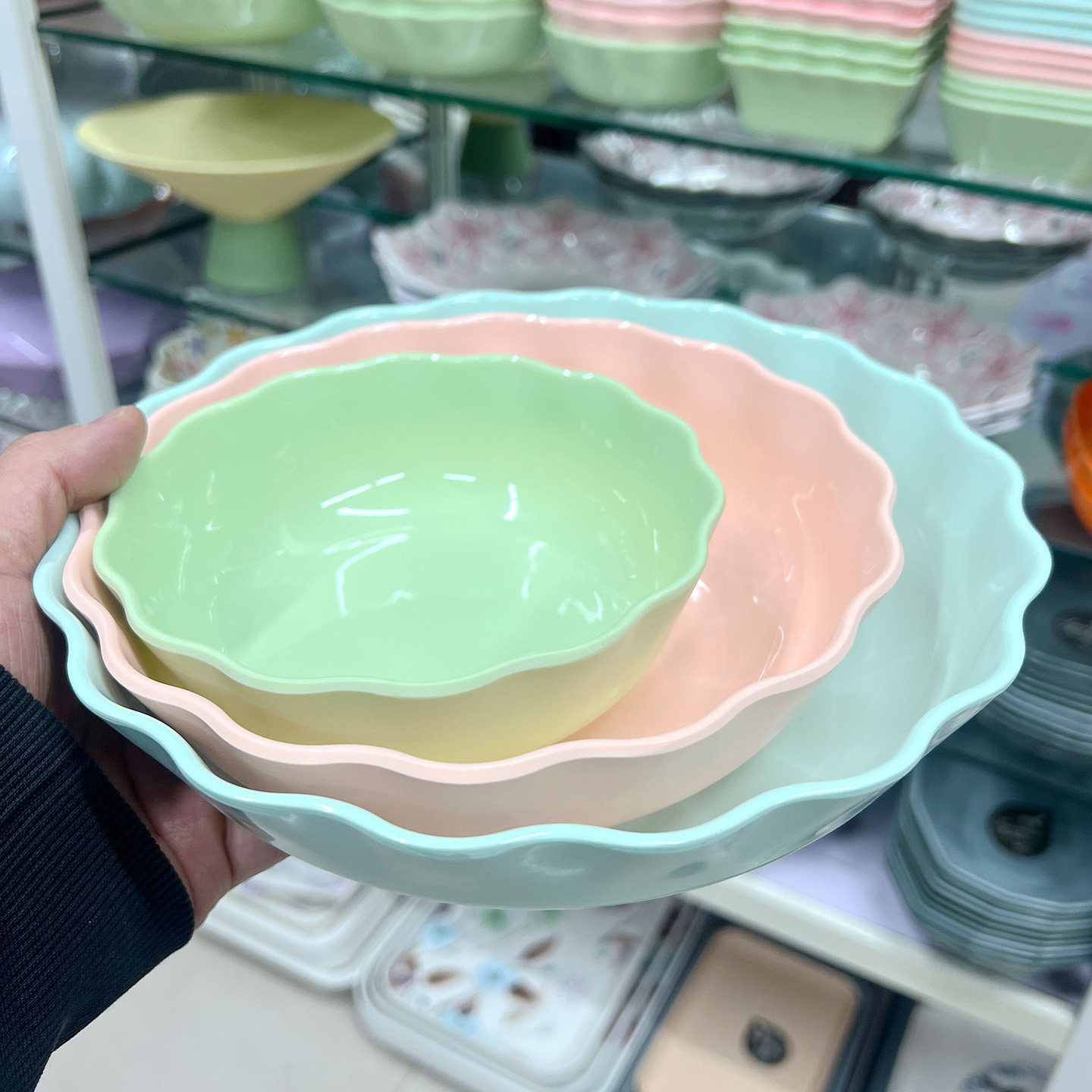 圆形糖果零食客厅水果可爱春节过年ins商用家用茶几杂物干果盘子