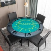 圆形台面德州扑克桌圆形德州扑克台德州台面圆桌德州扑克折叠桌