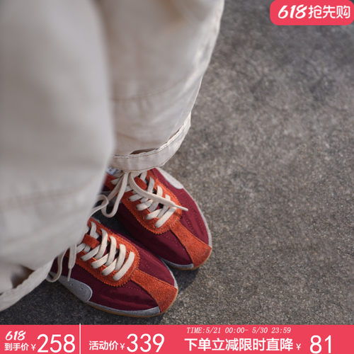 运动鞋女款红色巨好看德训鞋