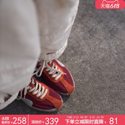 运动鞋女款红色巨好看德训鞋
