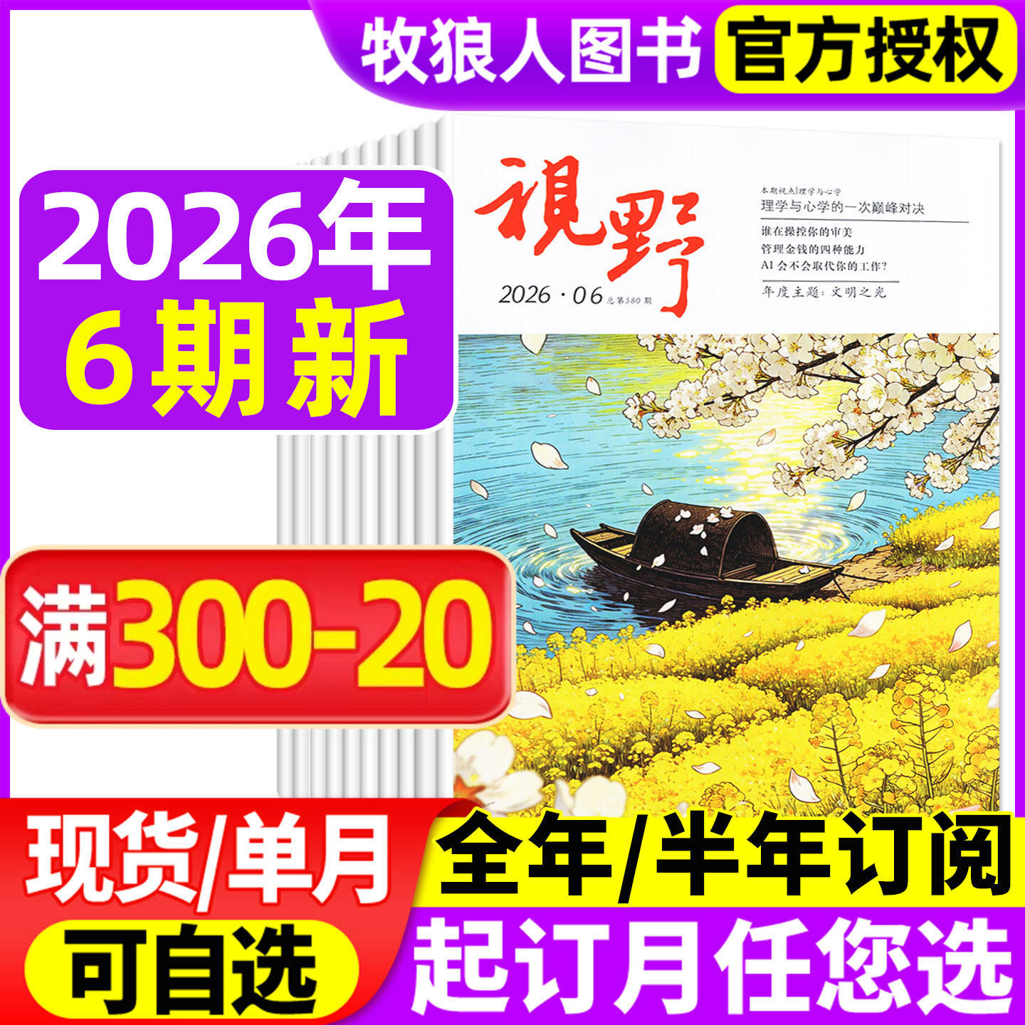 视野杂志2026年1/2期【全年/半年订阅/2025年可选】综合性文摘文学类半月刊青年文摘读者思维与智慧书籍非2024年过刊