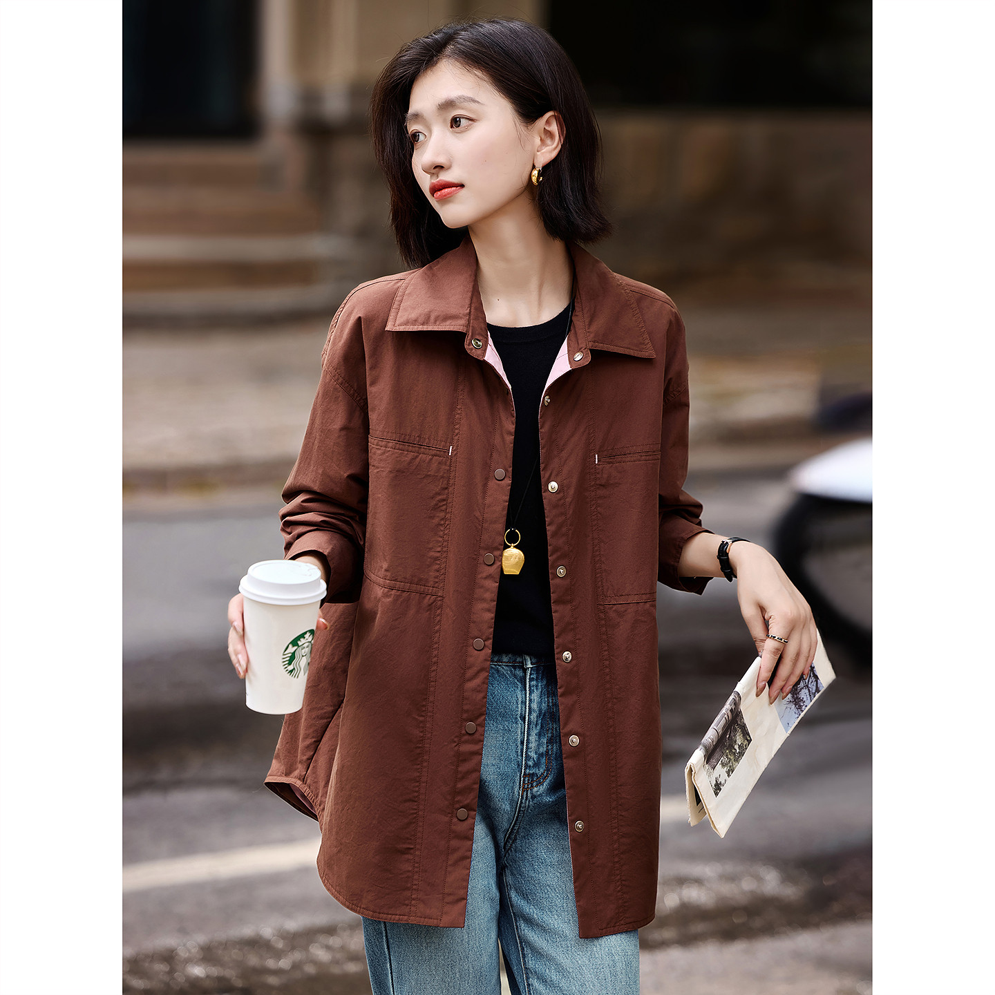 苏醒的乐园简约休闲宽松棉服