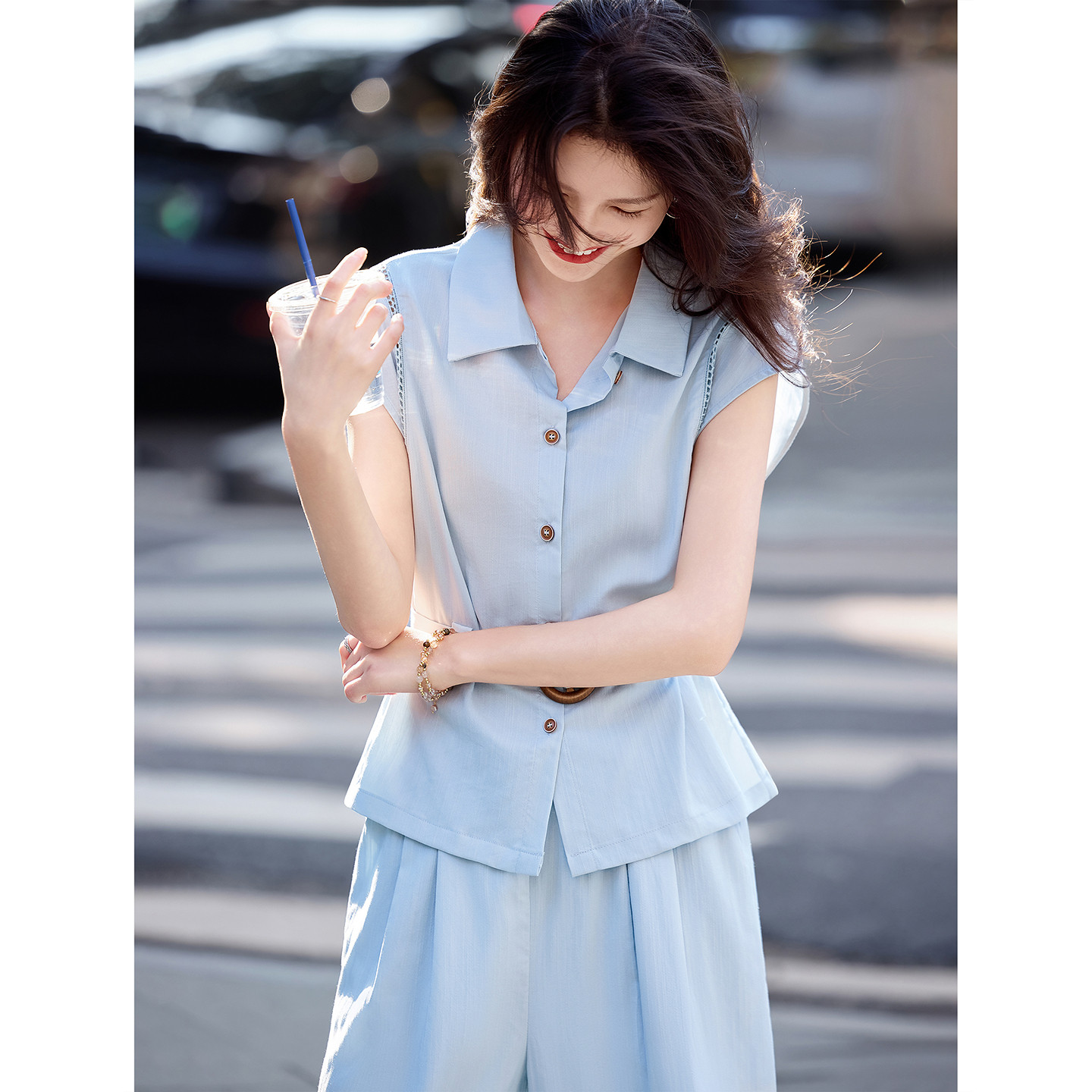 2026年新款夏季休闲短袖上衣裤子女装两件套装