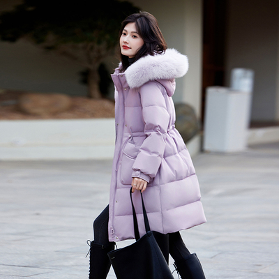 中长款防风苏醒的乐园气质羽绒服