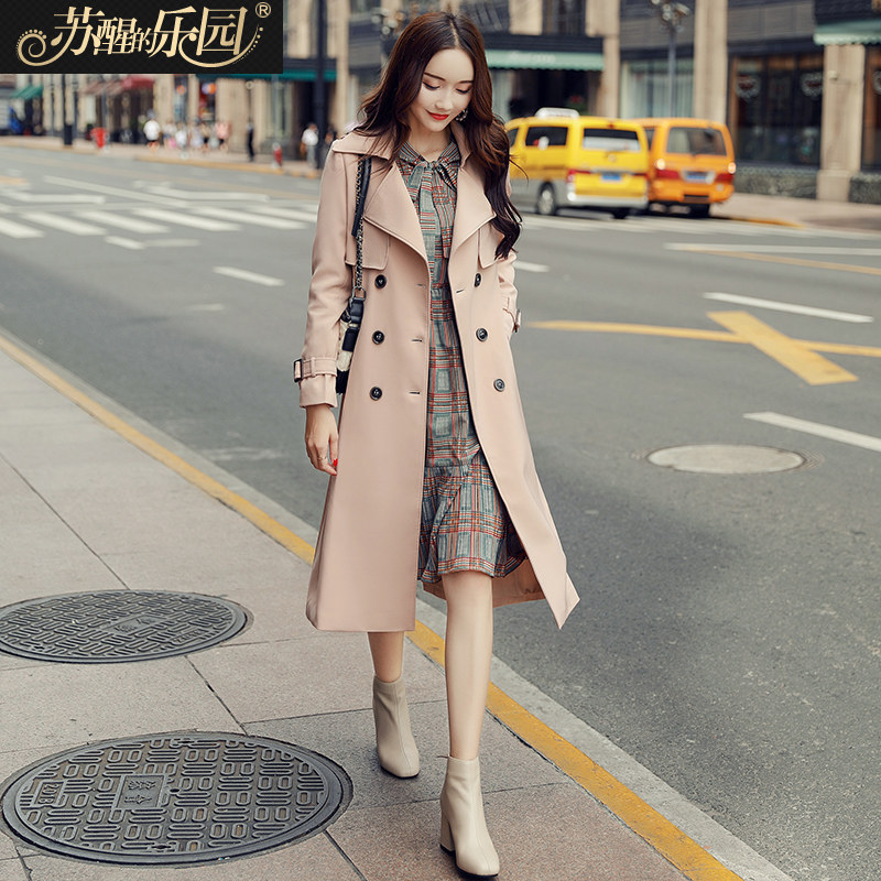 风衣中长款新款女装春秋季潮英伦chic港风韩版过膝长款外套